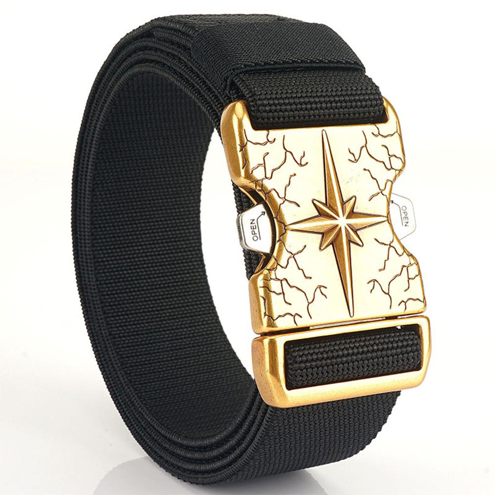 Новый быстросъемный металлический ремень, дышащие эластичные ремни для мужчин, эластичный пояс