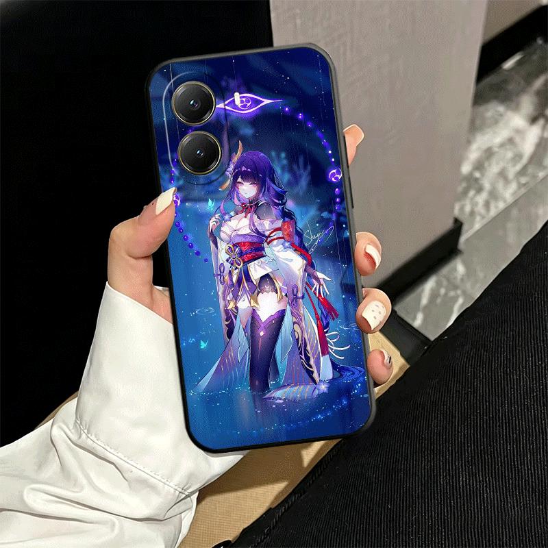 Мягкий чехол для телефона Genshin Impact Райдэн Сёгун для Xiaomi Poco X5 X6 X7 X8 Pro Max X3 F7 F8 Ultra M8 M7 M6 M5 Redmi 15 15C 14C 13C