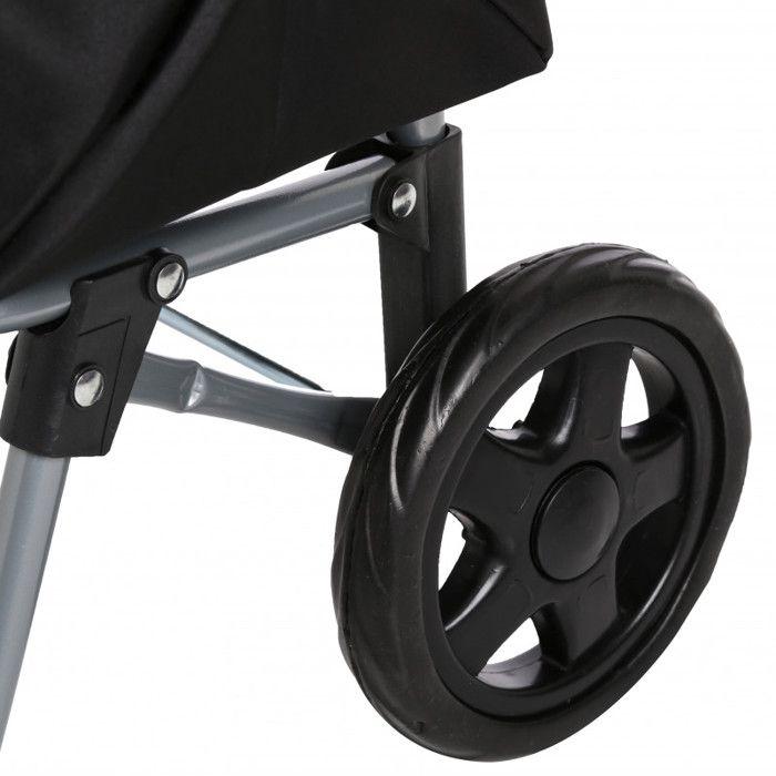 Atmosphera 2-wheel "Aquarelle" Foldable Market Cart - Black
