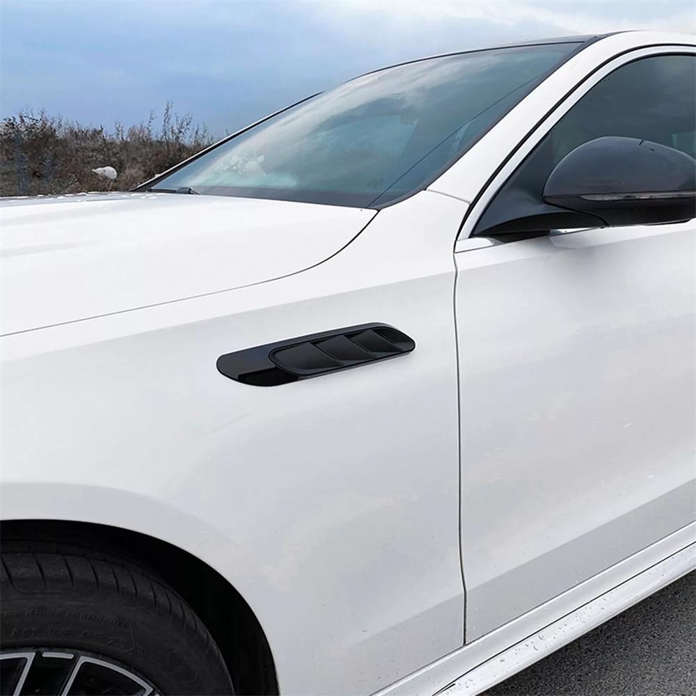 Для Mercedes Benz C E CLA 2 шт. Спортивная черная накладка на вентиляционное отверстие бокового крыла
