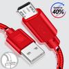 Кабель Micro USB 2.4A 0.5м/1м/2м/3м Кабель для синхронизации данных USB для зарядки для Samsung Huawei Xiaomi Android Нейлоновая оплетка Microusb Кабель для передачи данных