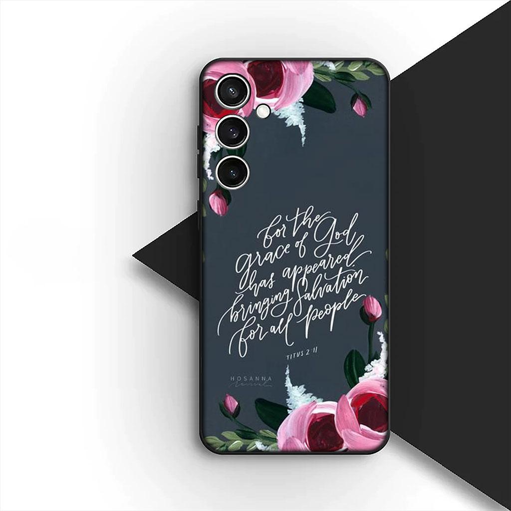 Христианский Чехол для Телефона с Библейским Стихом Иегова Бог для Samsung Galaxy S25 S24 S23 FE Ultra Plus S7 Edge S25+ S23+ A56 5G