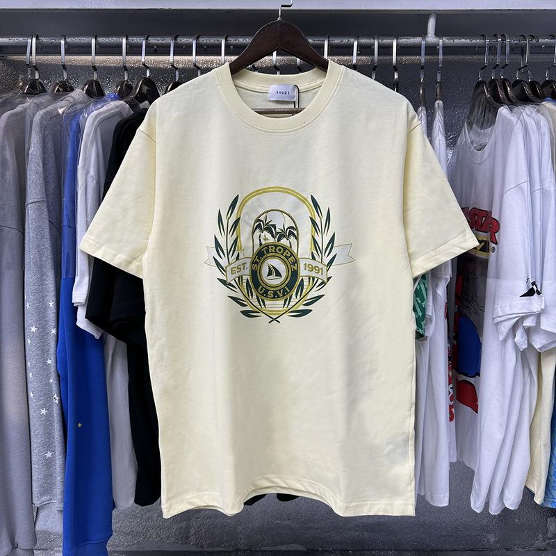 Summer new European and American trendy brand R unisex couple's loose pullover short-sleeve T-shirt, youth short-sleeve T-shirt