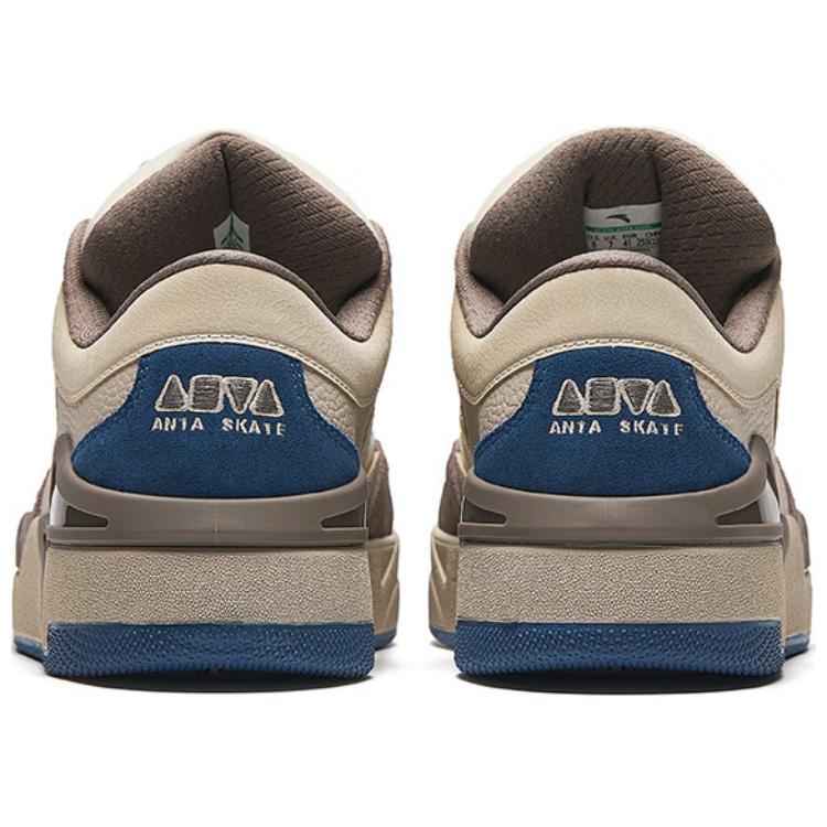 Anta Aojie S удобные универсальные нескользящие износостойкие амортизирующие низкие кроссовки для скейтбординга мужские кроссовки бежевые коричневые синие 112448081-3