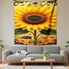 "Sunflower Pattern with Heart Accents PatternedPatterned tapestry for bedroom and living room home decor