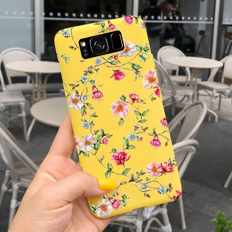Ударопрочный Чехол Для Samsung S8 Plus SM-G955F Чехол Цветной Ромашка Кактус Мягкий Матовый Чехол Для Телефона Для Samsung S8 S 8 S8+ G950F Capa
