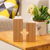 Loving Heart Tea Light Holder - 2-piece Set Wooden Tabletop Candle Holder, Heart-shaped & Home Decor