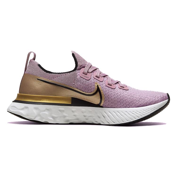 Nike Женские кроссовки Nike React Infinity Run Flyknit Plum Fog Metallic Gold CD4372-500