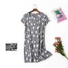 Plus Size Summer Women Nightdress Short Sleeve Cute Cartoon Sleepwear Sweet O Neck Nightgowns Pyjamas Lady's Cotton Sleepdress