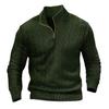 Men'S Autumn And Winter Men'S Twist Knitted Sweater Semi-Zipper Stand-Up Collar Casual Warm Sweater Men'S Bottoming Shirt