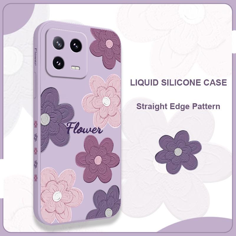 Mottled Flowers Phone Case For Xiaomi Mi 15 14 14T 13 13T 12 12X 12T 12S 11 11T 10 10T 9 9T Pro Lite Liquid Silicone Cover