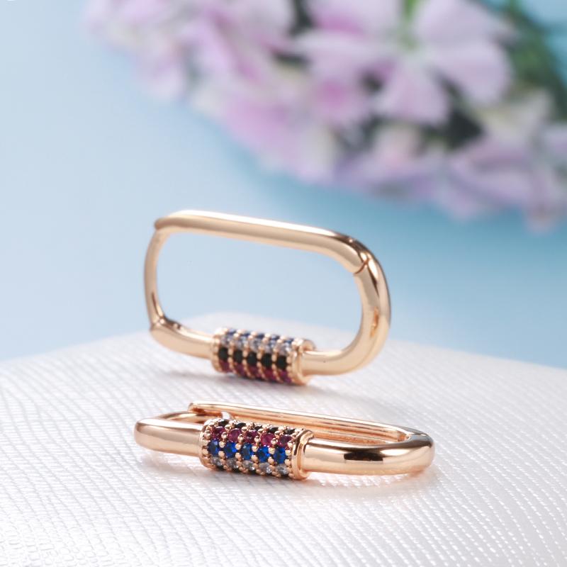 Минималистичные женские серьги-кольца с многослойным цирконом, висячие вечерние повседневные украшения