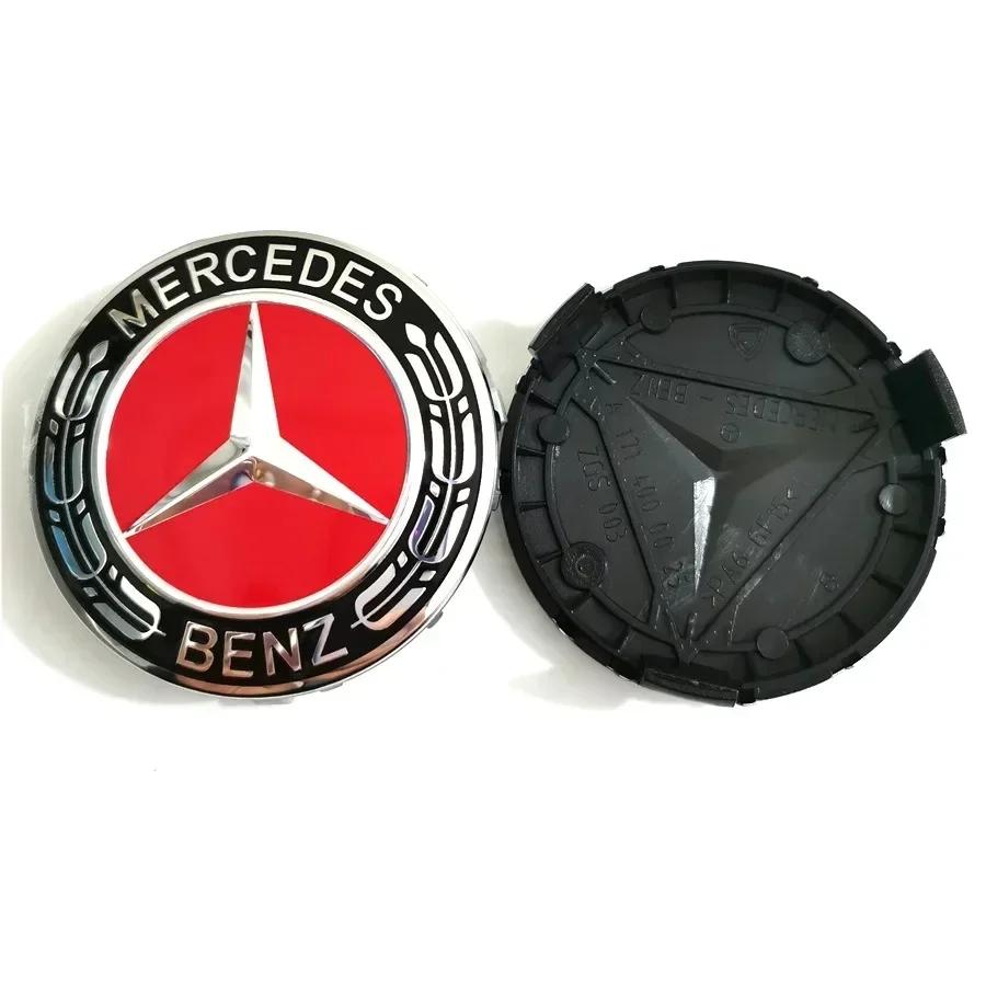 4pcs 75mm Car Wheel Center Hub Caps Cover Auto Accessories Mercedes Benz Amg C180 C200 C260 W108 W124 W126 W140 W168 W176