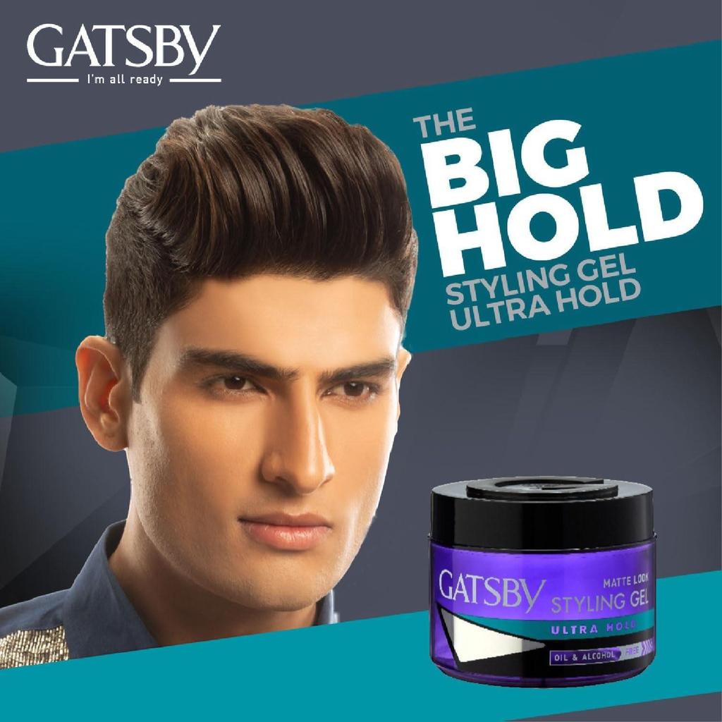 Gatsby Water Gloss Ultra Hold Hair Gel For Men 300Gm | Strong Styling Gel With Lasting Hold And Wet Look Shine