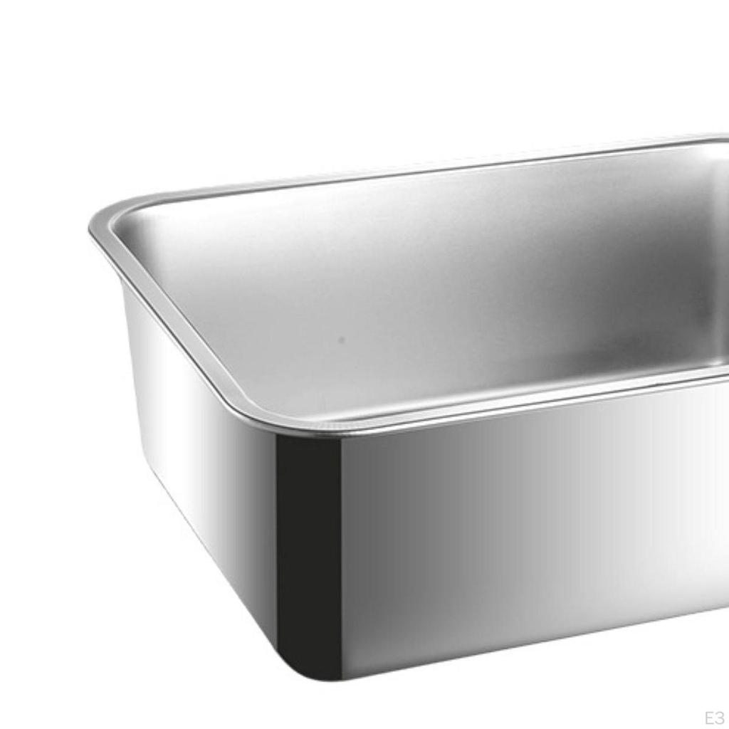 Cat Litter Box Toilet Stainless Steel Bedpan High Sided Easy To Clean Open Top Splashproof for