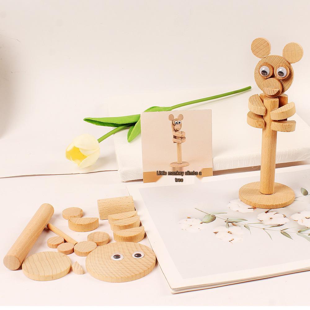 Детский набор для столярных работ: Модель Маленького Дома - Полуготовый Коттедж для Рукодельных Родительско-Детских Проектов