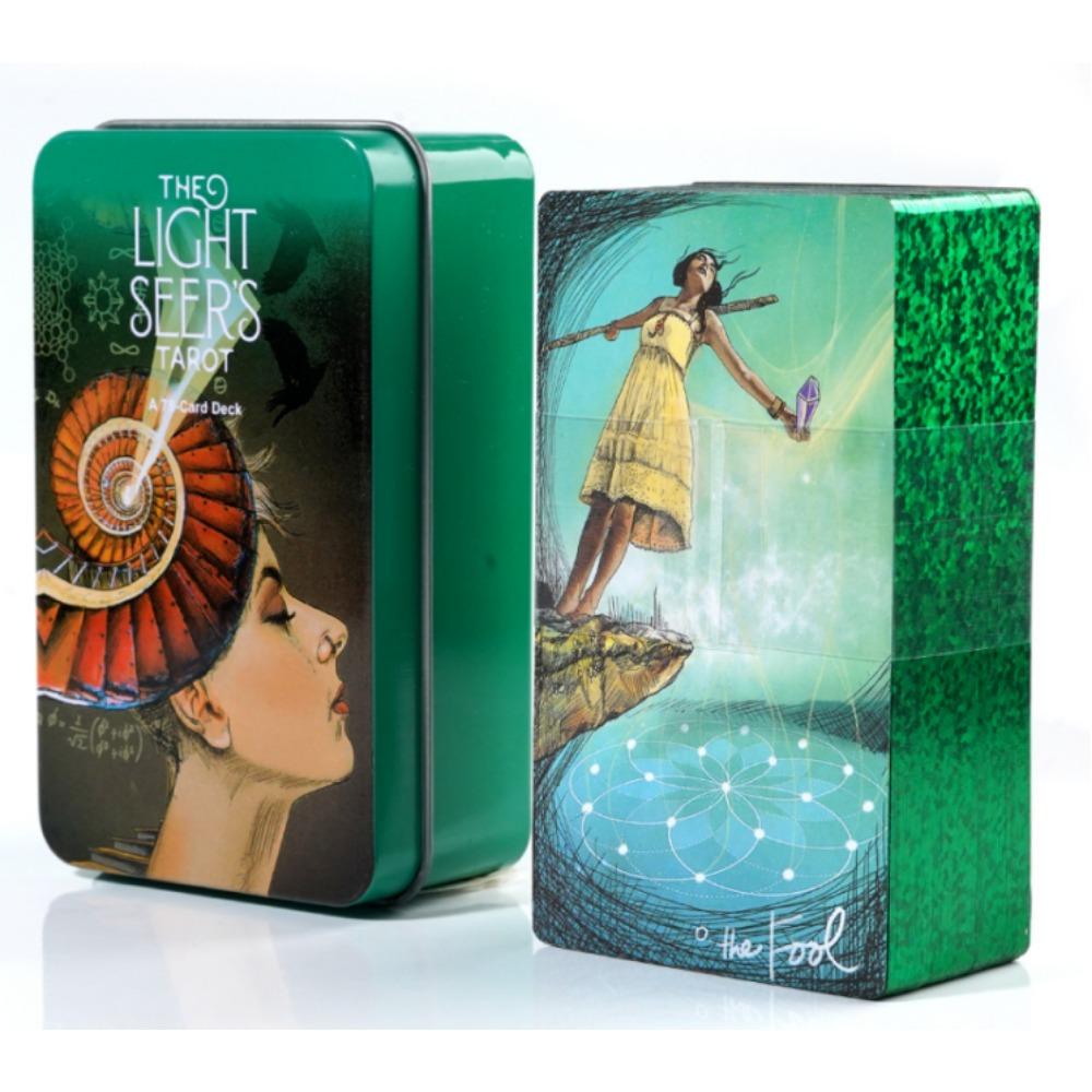 Wondering Spirit Tarot 78pcs In a Tin Metal Box Gold-plated Edge Tarot Cards For Divination Tarot Deck Beautiful Package