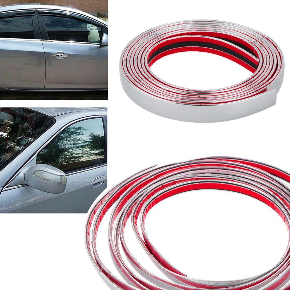 Width Styling Auto DIY Moulding Trim Adhesive Sticker  Bumper Protective Car Body Chrome Strip