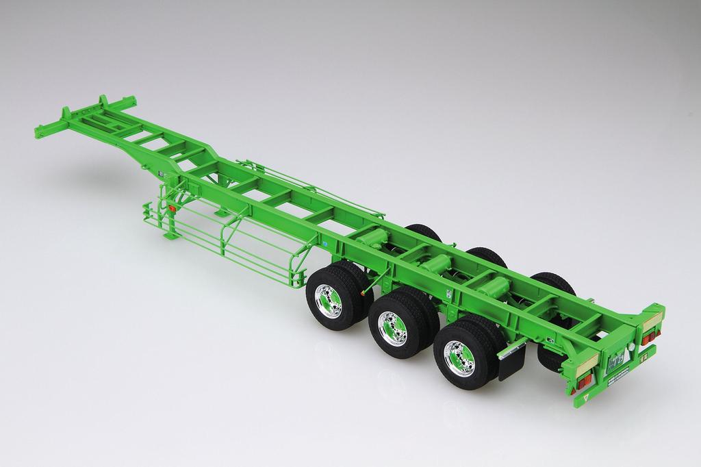Aoshima Bunka Kyozaisha Heavy Freight Series 40Feet Marine Container Trailer Triaxial Type Plastic Model 1/32 No.9