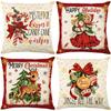 New Christmas Pillow Cover Christmas Cartoon Polyester Printing Holiday Decoration Sofa Cushion Cover Pillow Cover