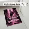 Personalized Crystal Velvet Carpet,BLACKPINK Custom Printed Name, Plush Area Rug For Home Indoor Decor