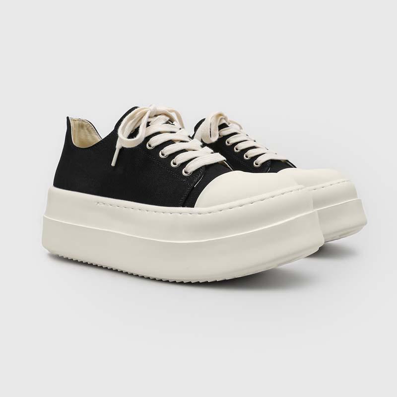Muffin Derby Shoes Women'S American Platform Canvas Shoes Men'S Niche Sports High Street Couple Big Head Board Shoes Commuting Height