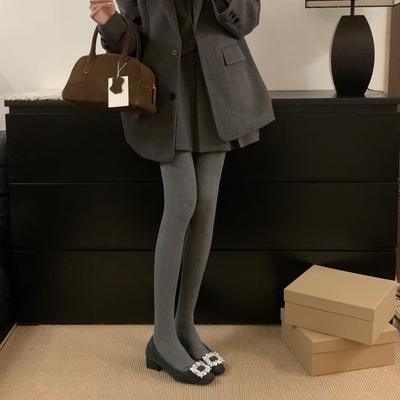 Французские черные туфли на высоком каблуке с квадратным носком и стразами, одинарные туфли, женская обувь 2025, новая осенне-зимняя верхняя одежда, плюшевая обувь