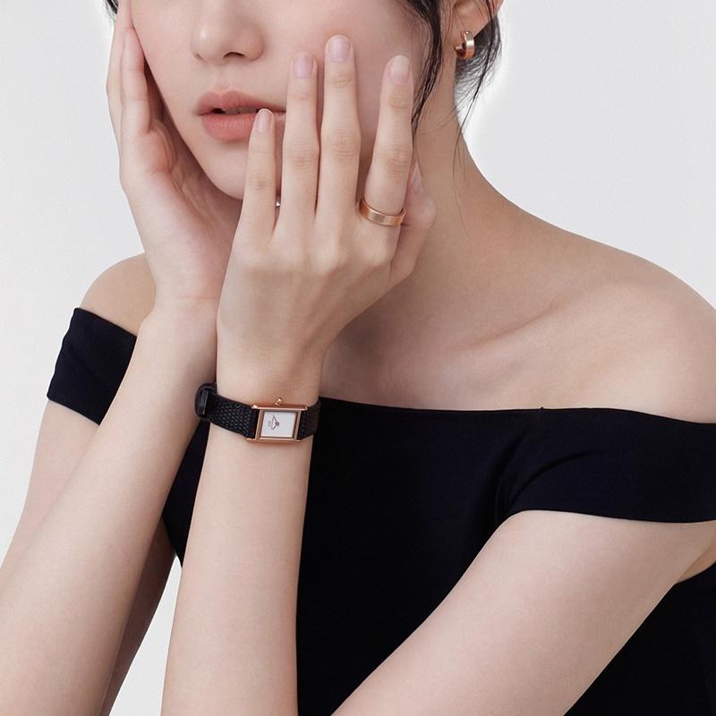 Daniel Wellington Watch Quartz Movement Leather Strap White Dial Women's Watch Watch Mini Modern DW00100905