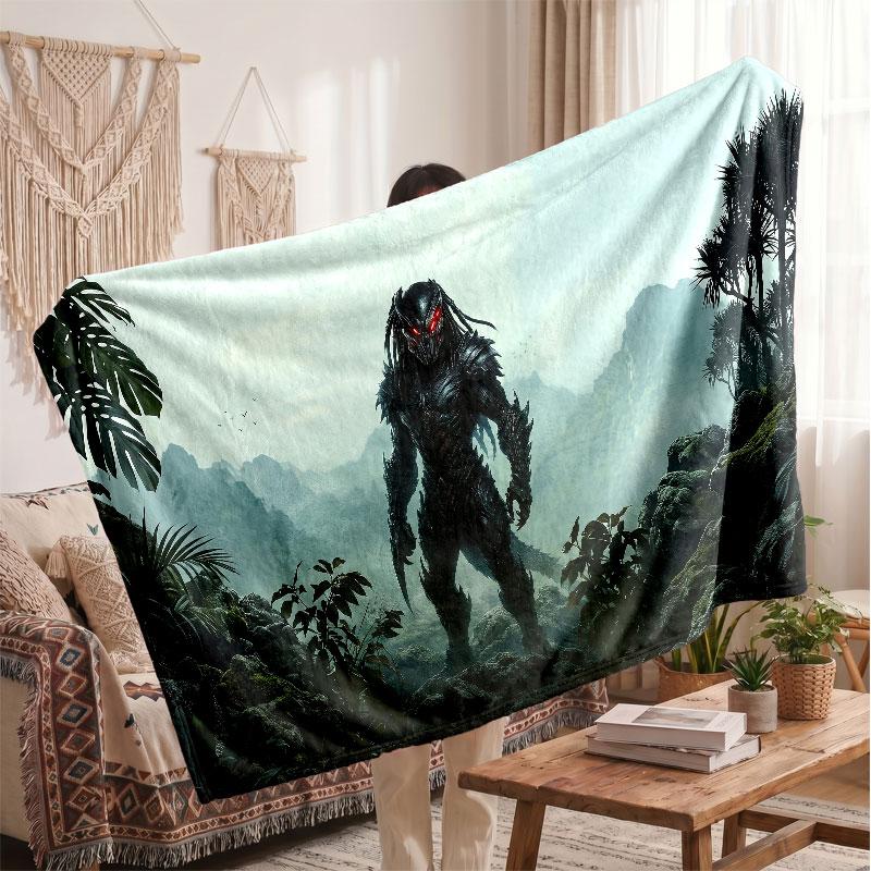 Warm Flannel BlanketPredator Soft Cozy Throw Blanket for Bedroom Couch