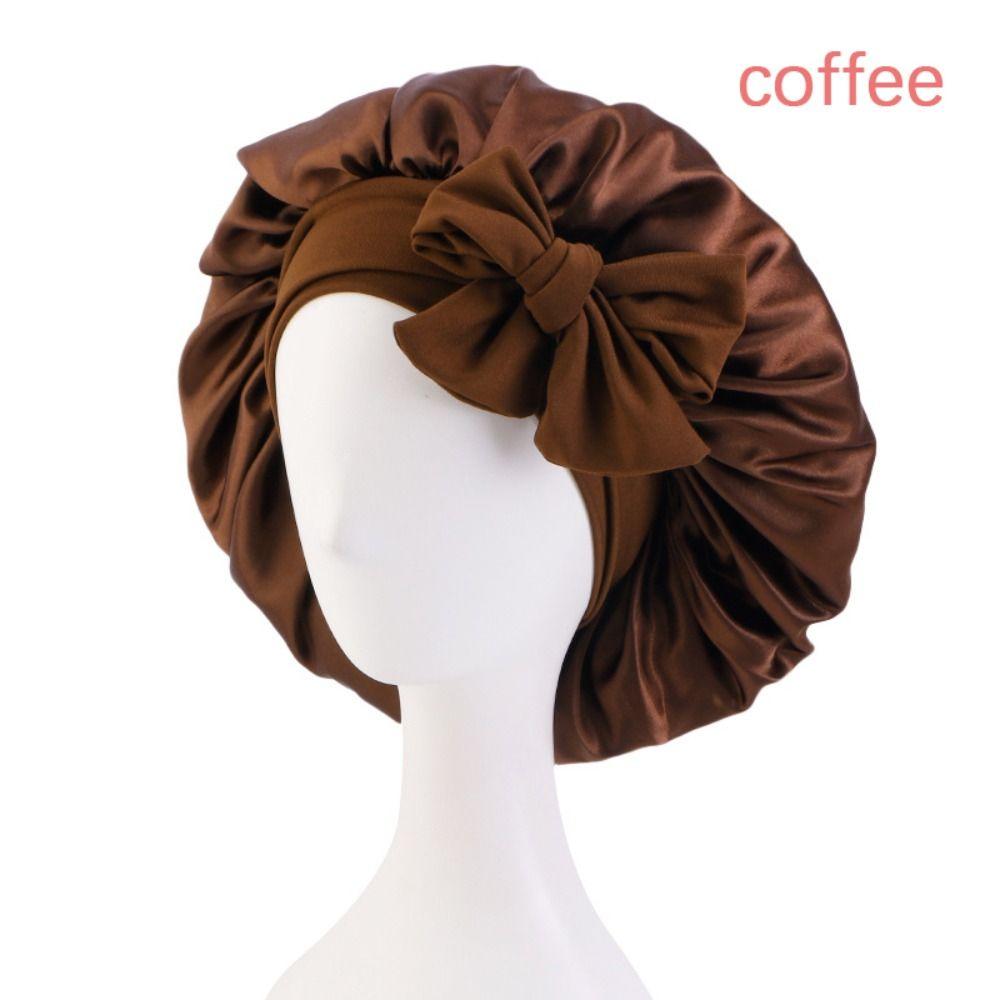 With Headband Sleeping Cap Turban Bonnet Sleep Hat Breathable Head Wrap Scarf Women Children