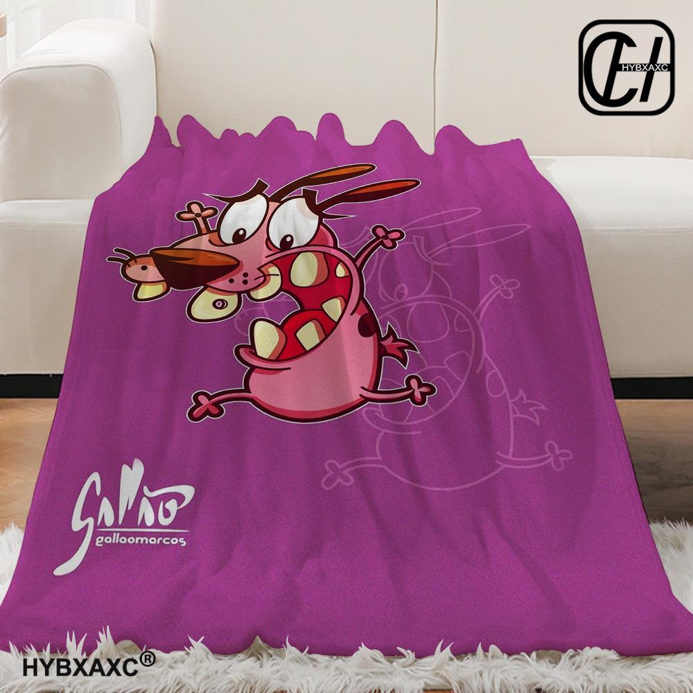 C-Courage The Cowardly Dog Printed Blanket Warm Soft and Comfortable Home Travel Blanket Sofa Bedding Cover Blanket Gift
