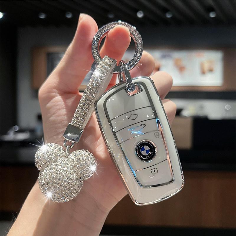 BBKC8 Для BMW 1 3 5 7 Серии X1 X3 X4 X5 F10 F15 F16 F20 F30 F18 F25 M3 M4 E34 Чехол для ключей Корпус из сплава Держатель Брелок Аксессуары