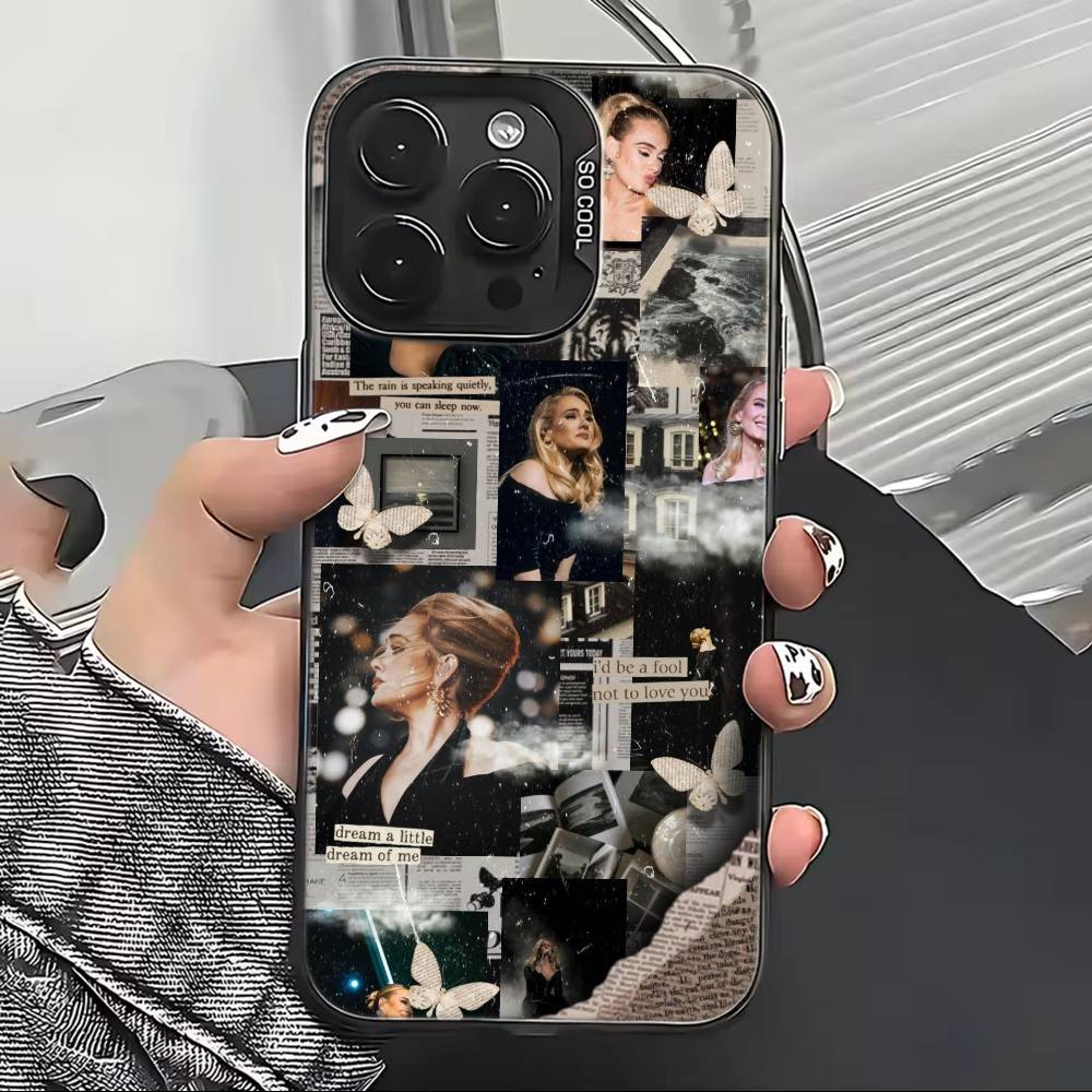 Singer A-Adele Phone Case For iPhone 17,16,15,14,13,12,11 Plus,Pro Max,XS,Colorful Silver Black Cover