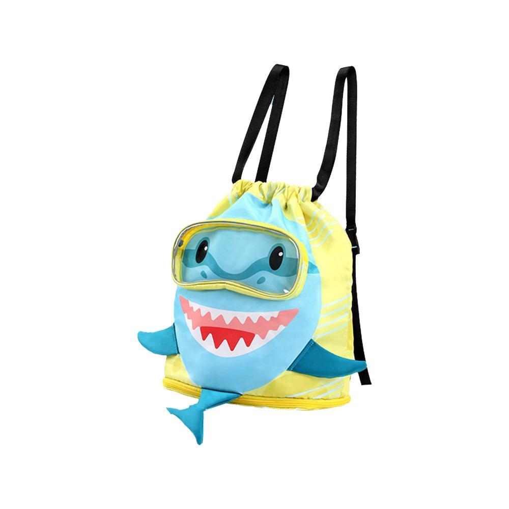 Separation Storage Wet Dry Bag Portable Beach Backpack Shark Drawstring Swimming Bag  Children Use