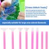 A58Z 21Pcs Diamond Painting Cross Stitch Tool Kit Tray Sticky Pen Tweezers DIY Craft
