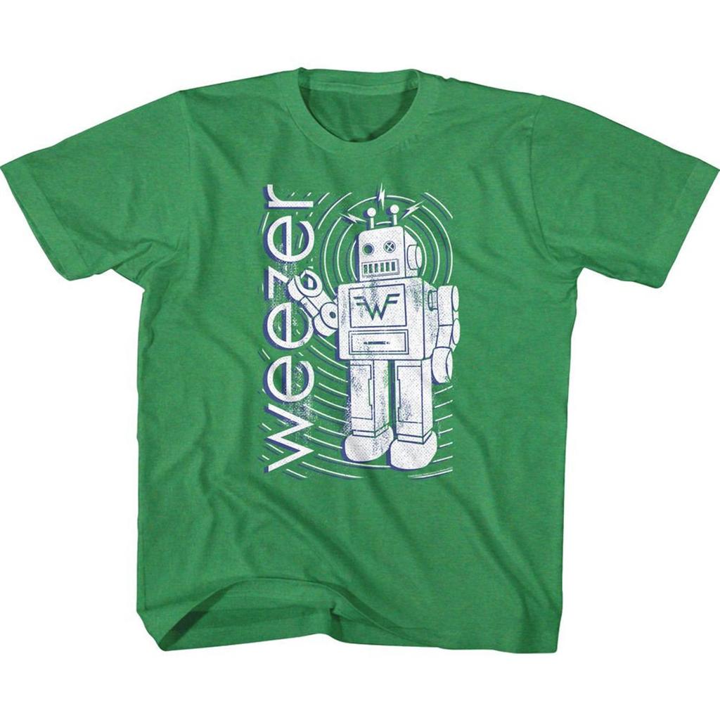 Weezer Robot Vintage Green Toddler T-Shirt