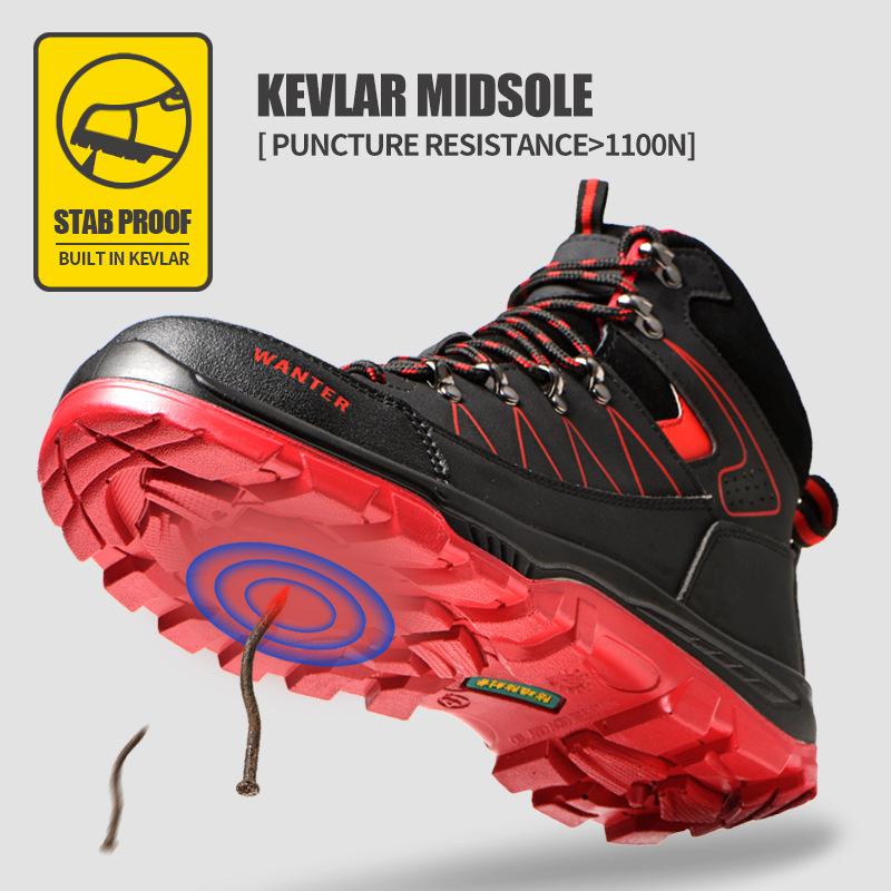 Новая мужская защитная обувь с защитой от ударов и проколов Защитная обувь с высоким берцем Four Seasons