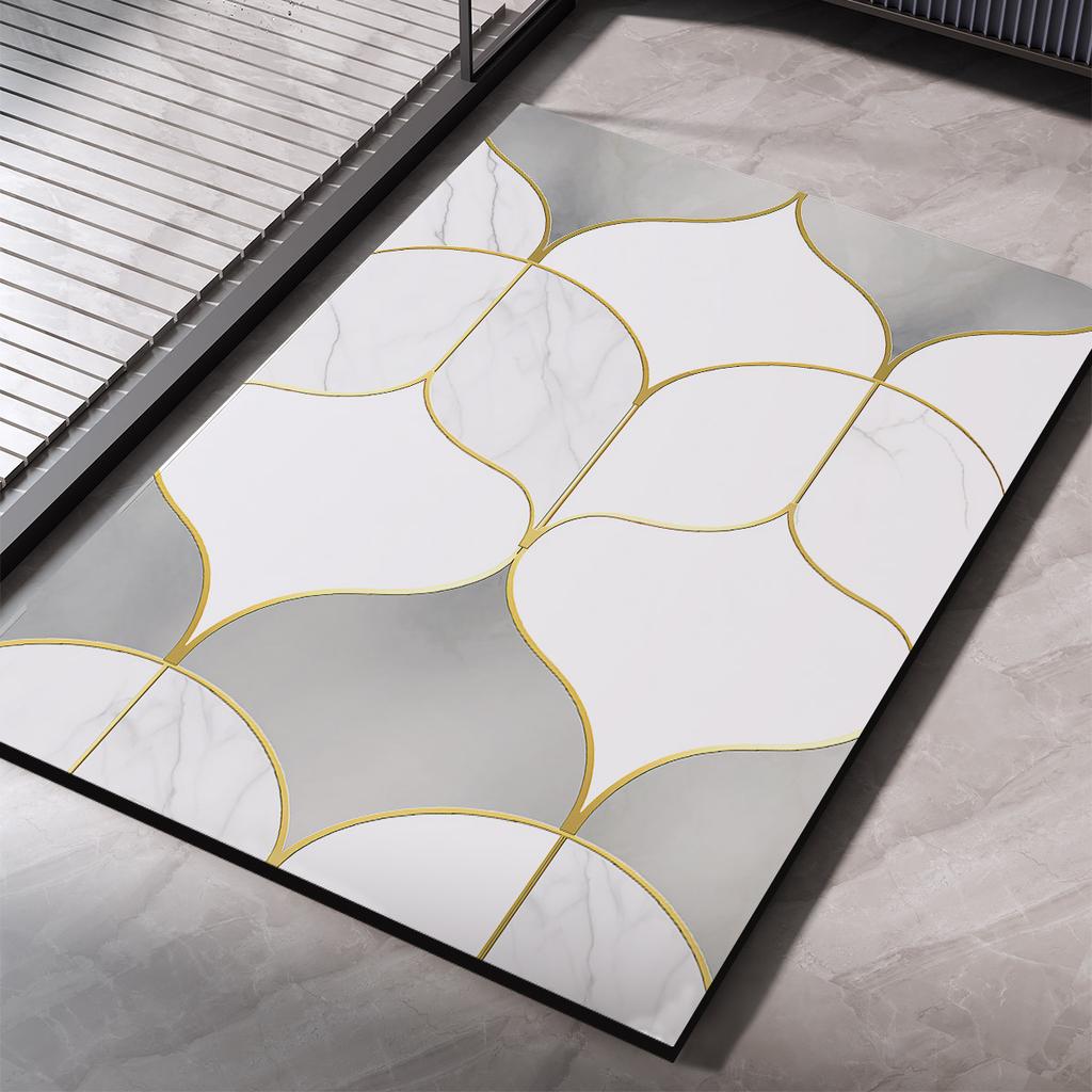 Diatomite Bathroom Carpet Foot Mat Quick Dry Bath Mats Non-slip Shower Rug Toilet Pad Doormat Washable