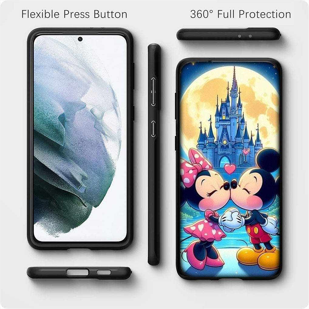 For Samsung Galaxy S24 S23 iPhone 16 15 14 Xiaomi Redmi Note 13 12 11 10 8 Plus 9 Pro Max X XR Case Minnie Comics Mickey Cute Mouse OPPO Huawei Cover