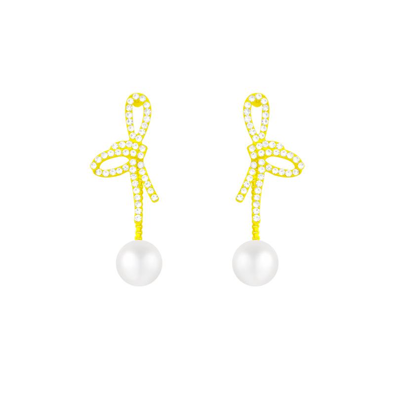 Универсальные жемчужные серьги: Высококлассные осенне-зимние серьги-пусеты с кисточками и бантами для женщин