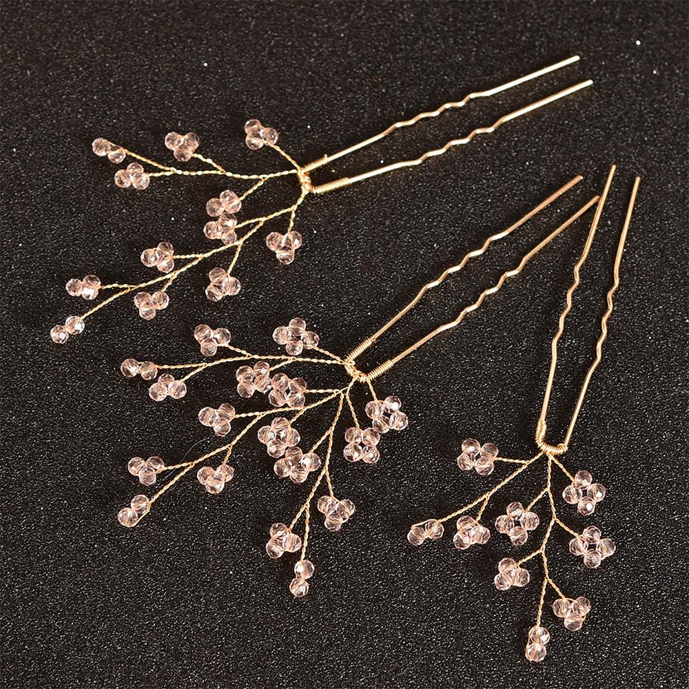 Handmade Pearl Hairpins U-Shaped Updo Decoration Vintage Hair Jewelry Gift for Women