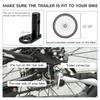 Steel Dog Bike Trailer Pet Cart Carrier For Bicycle Kit Water Resistant With Hitch Coupler Travel Black And Red