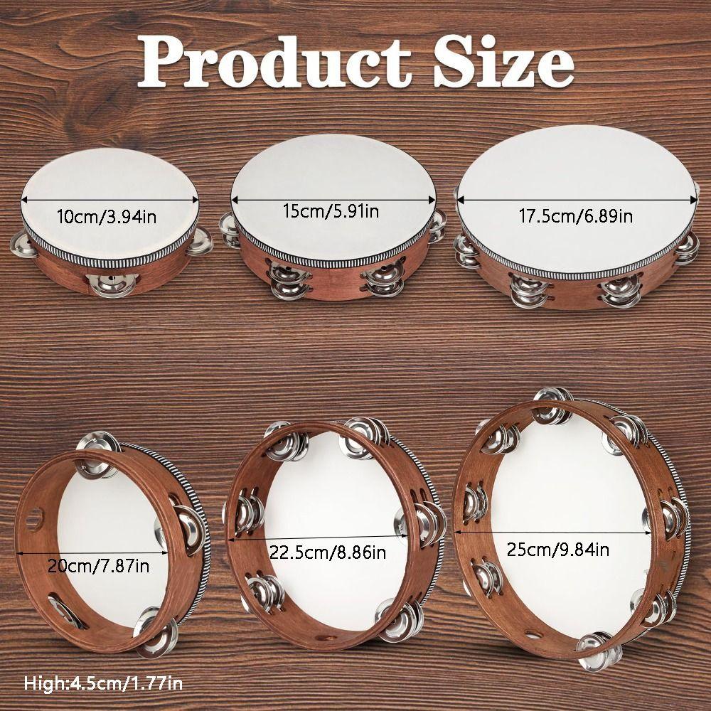Dancing Toys Tambourines Musical Instrument 4/6/7/8/9/10in Percussion Drum Kids Games