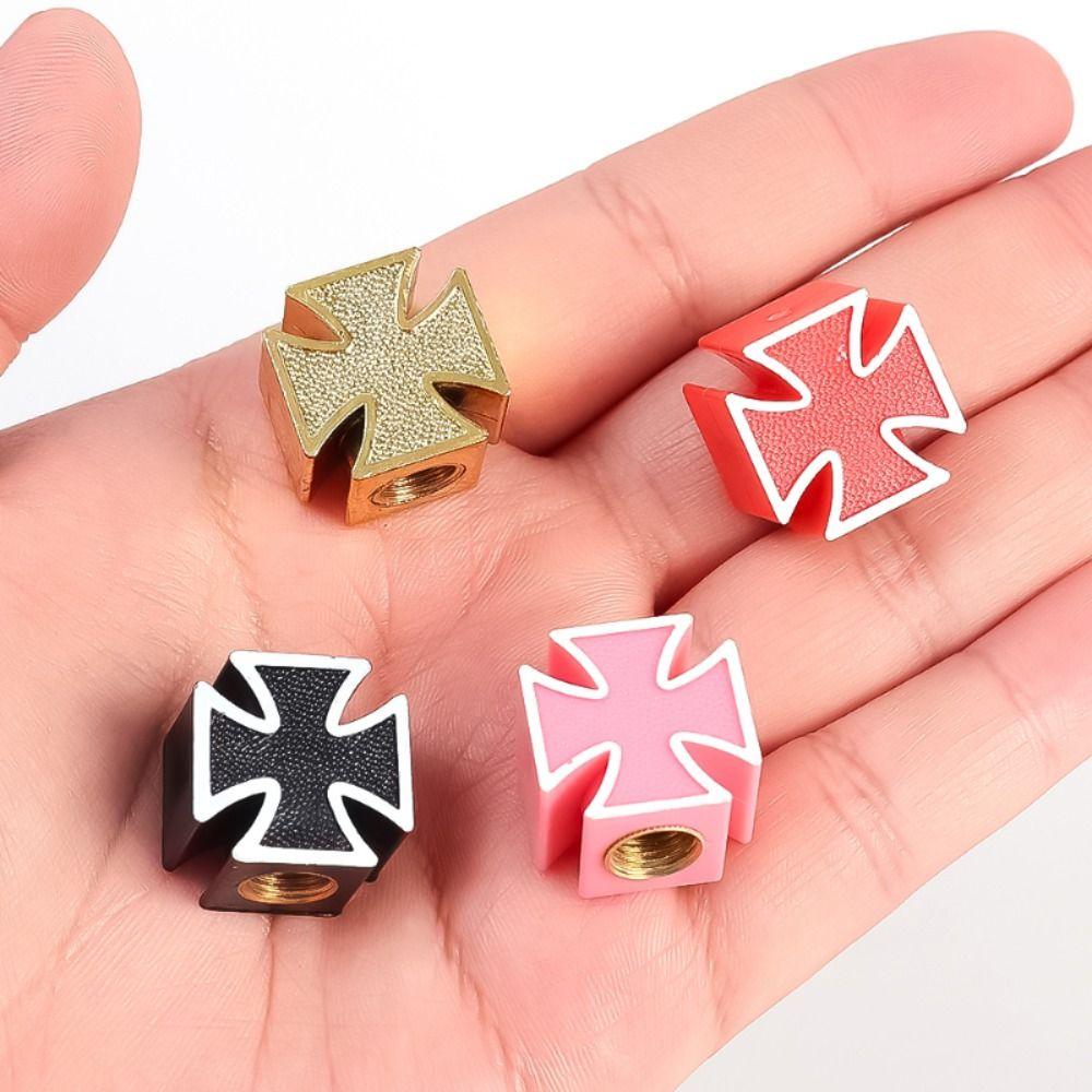Cross Style Bike Motorcycle Tyre Accessories Dust-proof Cover Protective Cover Valve Stem Cap