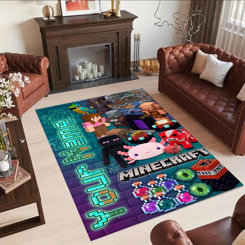 Minecraft Customize Text Carpet Suitable For Hallway Playrooms Bedrooms Dining Room Antislip Rug Anime Office Decor Perfect Gift For Womenmen