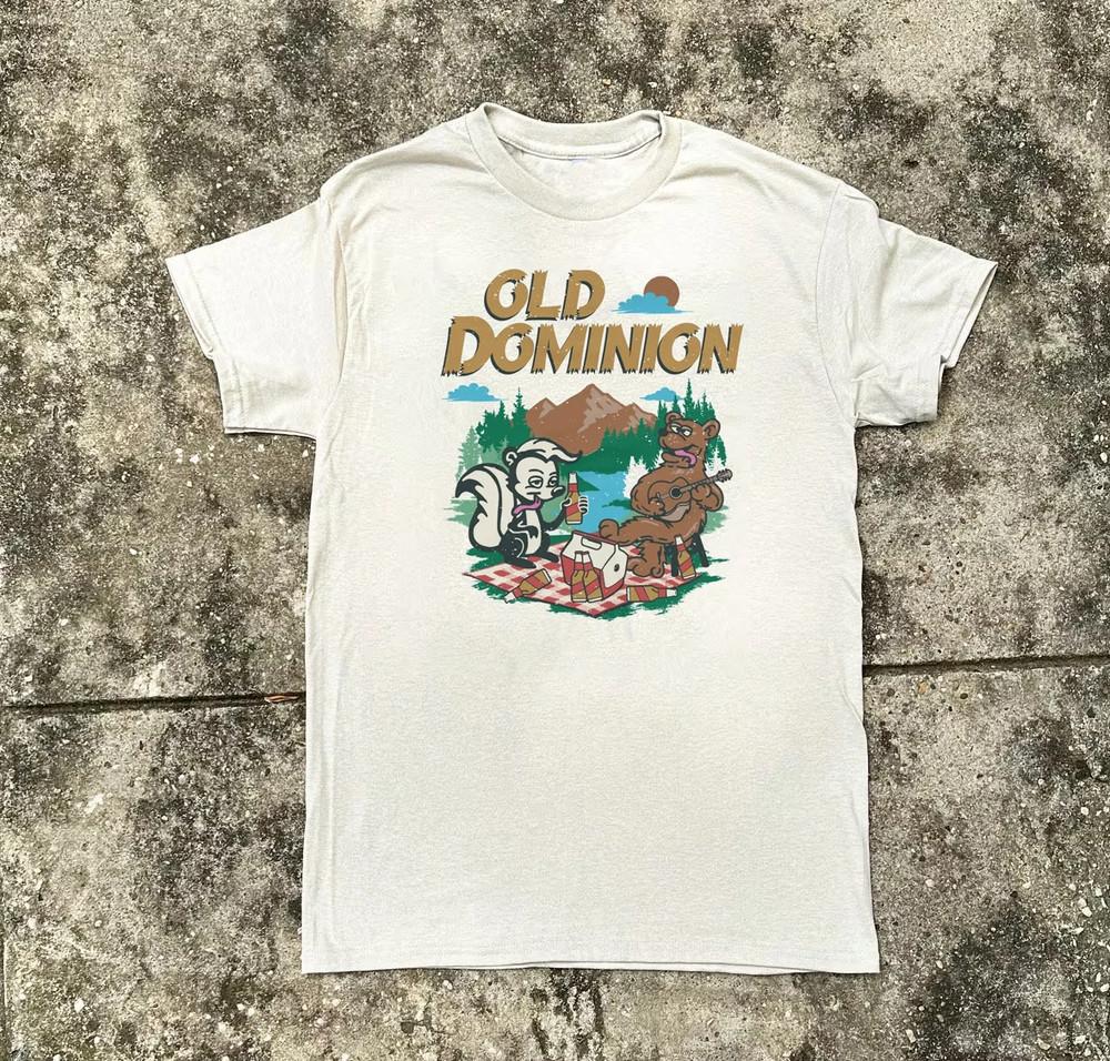 Collection Old Dominion Band White Cotton T Shirt Full Size S-5XL Unisex T-Shirt