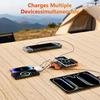 New Solar-Powered Portable Power Bank with Wireless Charging, 50,000 mAh High Capacity, 4 Built-in Data Cables, 6 Output Ports