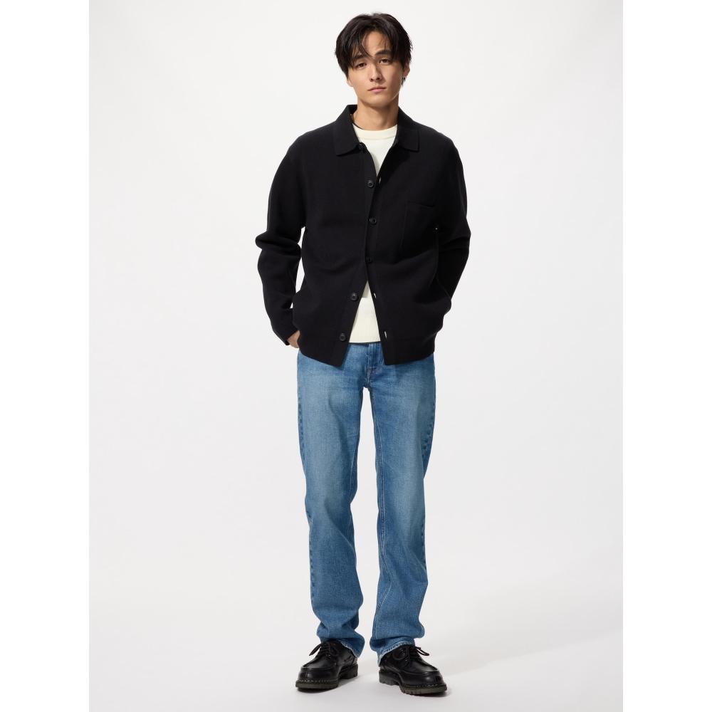 Uniqlo Японские узкие прямые джинсы длинные