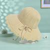 Новая модная женская шляпа, роскошная повседневная веревка с бантом, украшение, элегантная защита от солнца, пляжный уличный стиль, универсальная соломенная шляпа