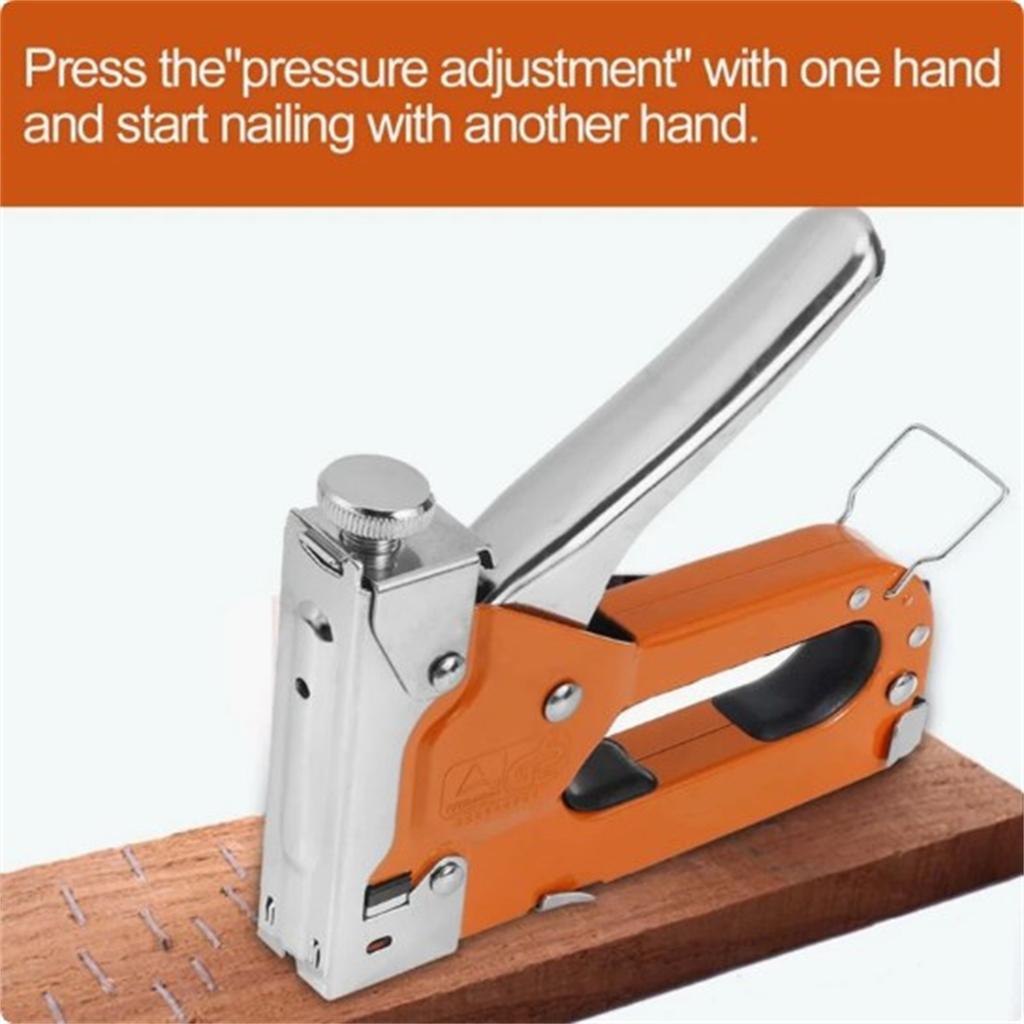 Heavy Duty Stapler 3 In 1 Stapler With 600 Nails Stainless Steel Metal Carpentry Hand Tool Manual Stapler For DIY Decoration Wood Wall Furniture